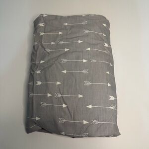 Cloud Island Gray and White Arrow Crib Sheet Toddler Bedding